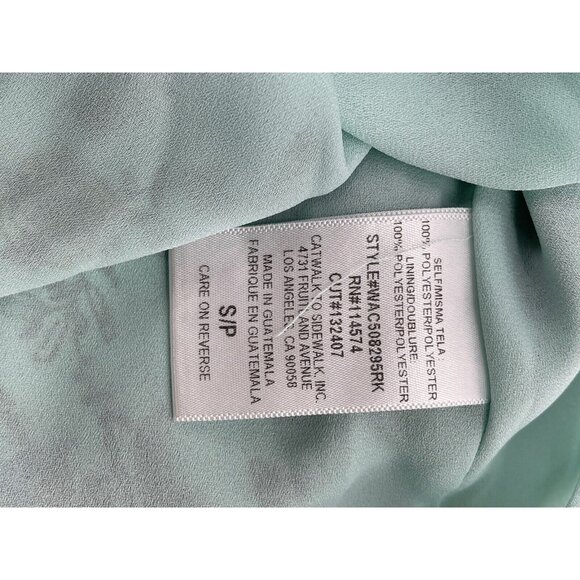 Pleione Women's Paisley Blouse Top V Neck Floral Small Lined Shirt Light Blue - Picture 9 of 10